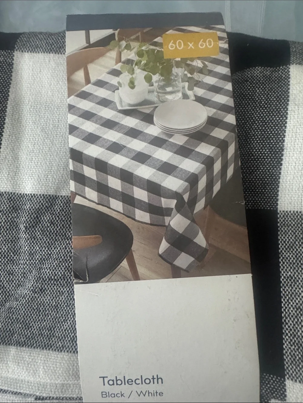 Buffalo Check Black & White Tablecloth - Classic Dining Table Cover